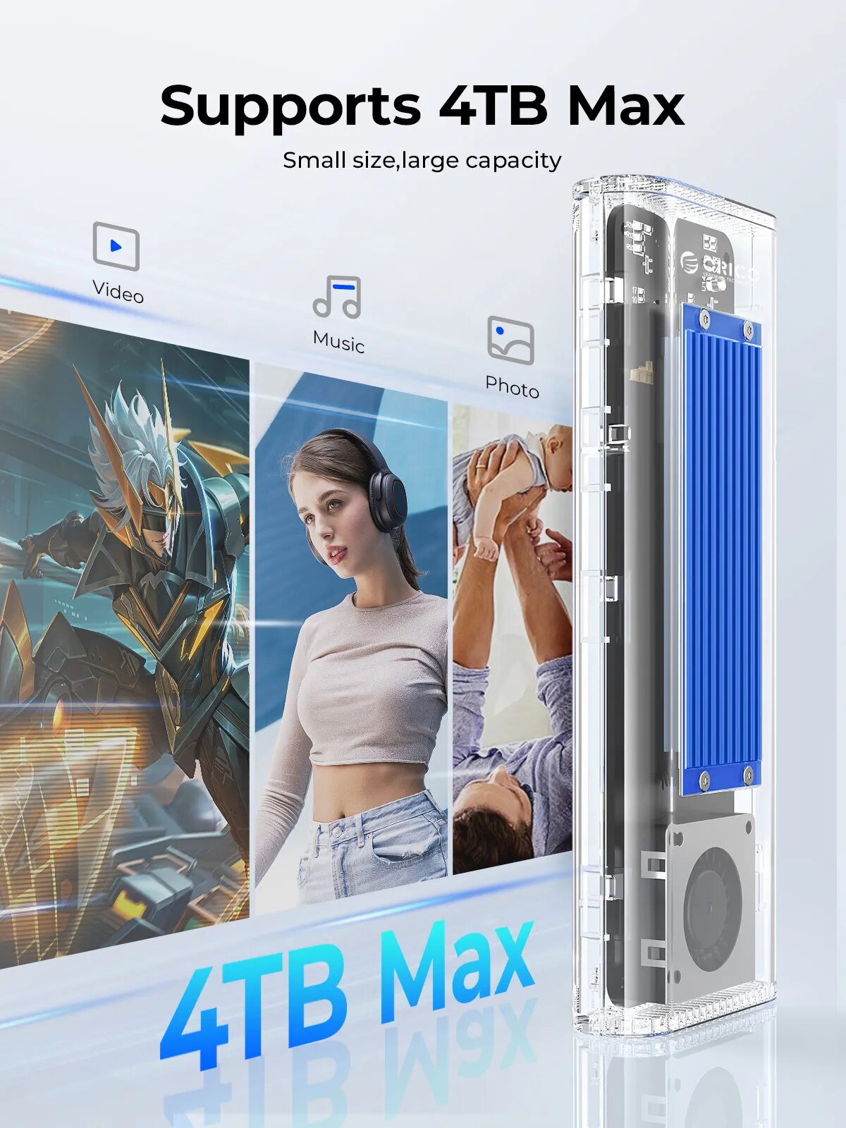 ORICO 40Gbps USB4 M.2 SSD Case - Thunderbolt 4 External Ssd 4Tb ulasan dan harga