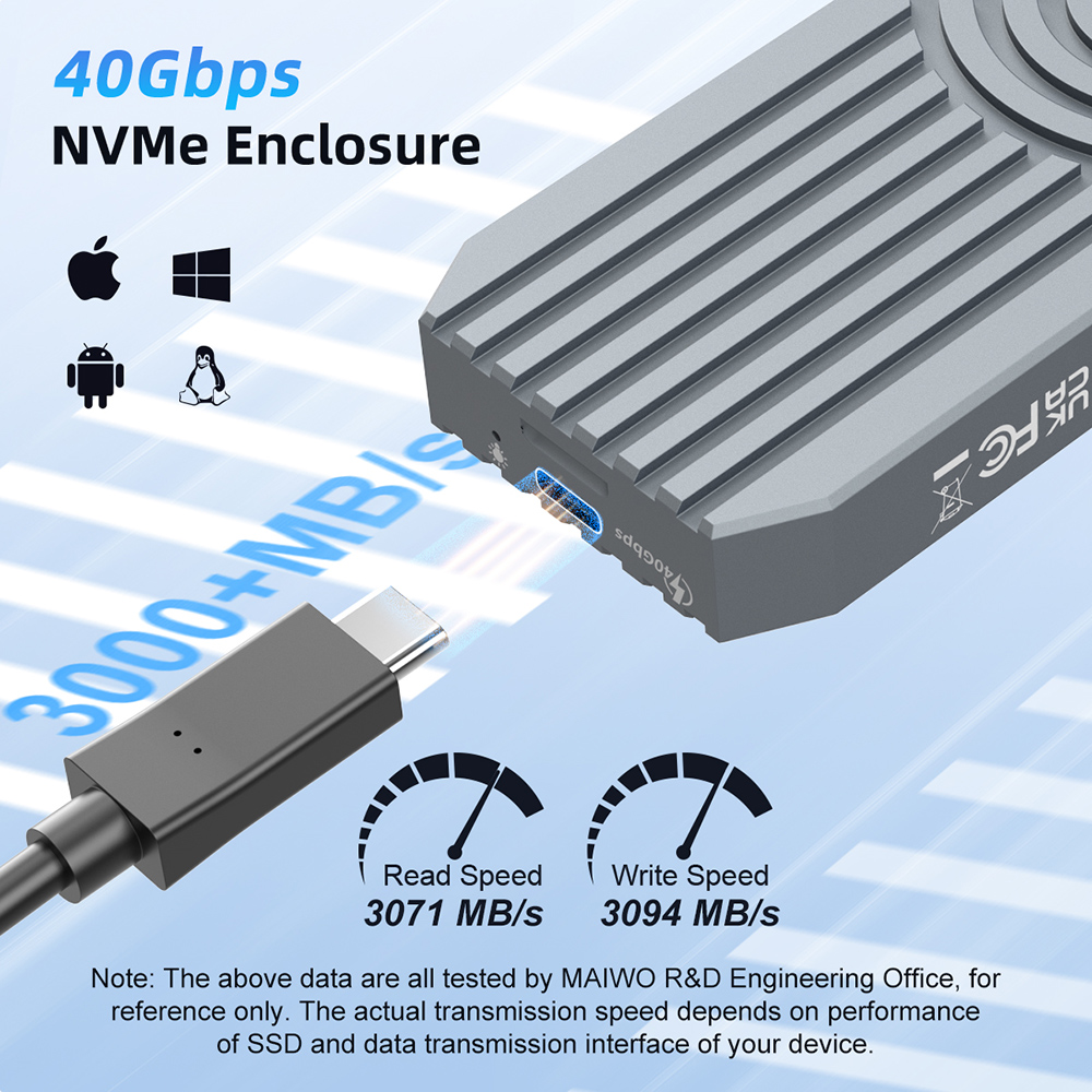 MAIWO 40Gbps External Hard Dri - 8Tb M2 Nvme Ssd ulasan dan harga