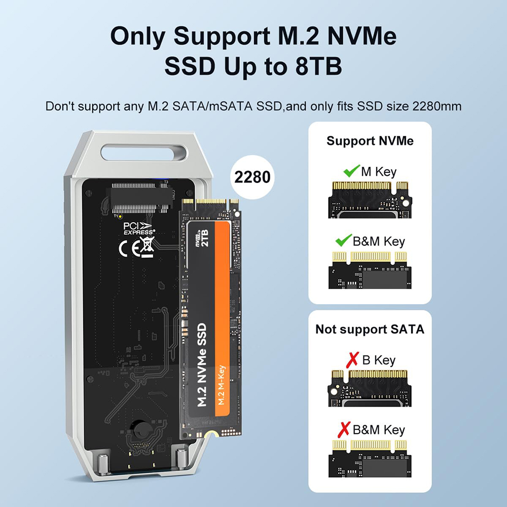 MAIWO USB4 M.2 SSD Case 40Gbps - 8Tb M2 Nvme Ssd ulasan dan harga