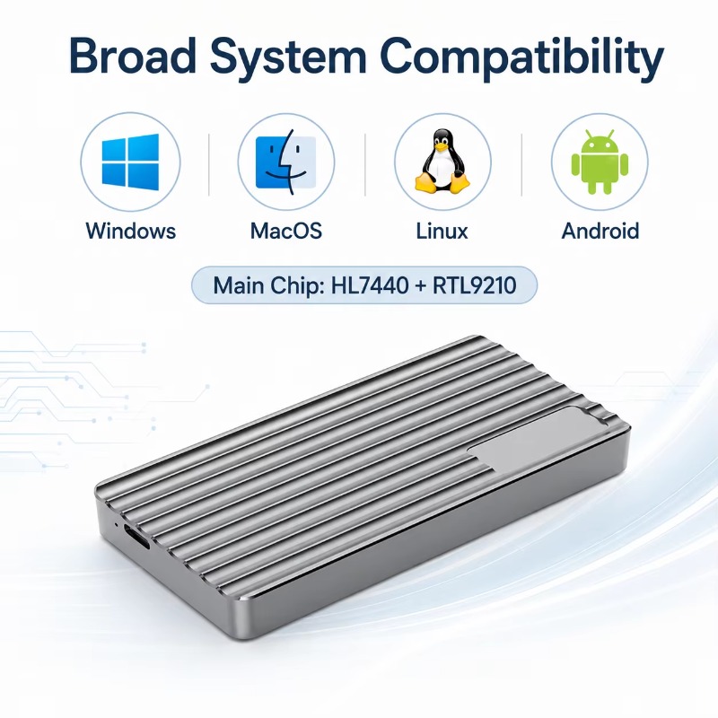 Aluminum M.2 NVMe SSD Enclosur - Usb4 40Gbps External Ssd 8Tb ulasan dan harga